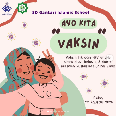 Vaksin MR dan HPV Gantari Islamic School